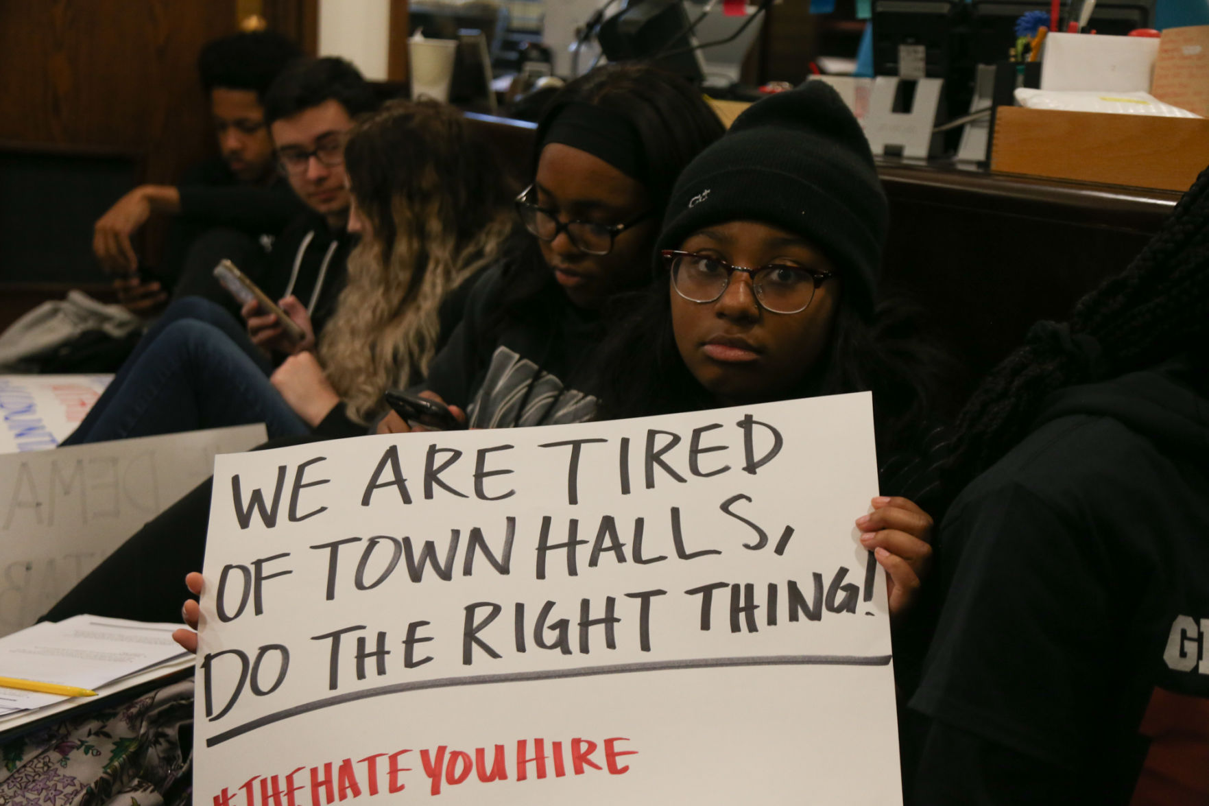 Sit-in sign